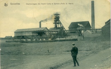 Gosselies Charbonnage du Grand Contil et Spinois, puits St. Henri1913.jpg
